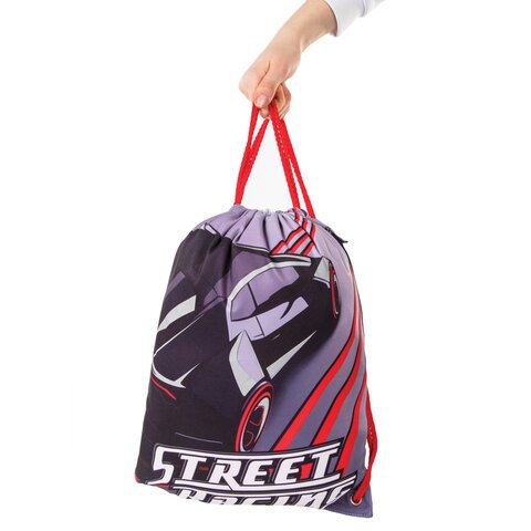 Сумка для обуви BRAUBERG PREMIUMкарманподкладкасветоотражающие элементы43×33 смStreet racing270284