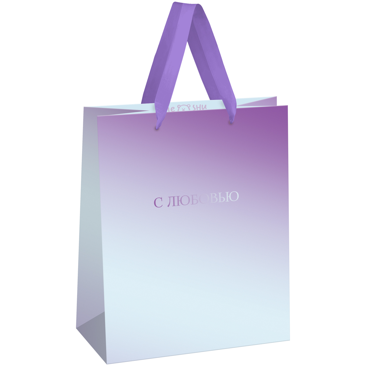 превью Пакет подарочный 18×23×10см MESHU «Light gradient», фольга, матовая ламинация