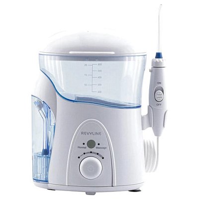 Ирригатор для полости рта REVYLINE RL 500, стационарный, емкость резервуара 0.6 л, 7 насадок, белый