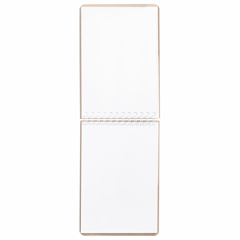 Скетчбук, белая бумага 120 г/м2 + крафт 80 г/м2 165×240 мм, 60 + 20 л., гребень, BRAUBERG ART DEBUT