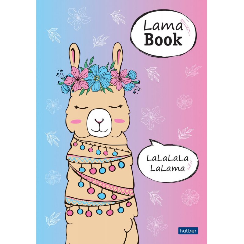 Блокнот А5 (145×210 мм), 50 л., склейка, обложка картон, в точечку, HATBER «Premium», «I love LAMA», 50Б5лA9к