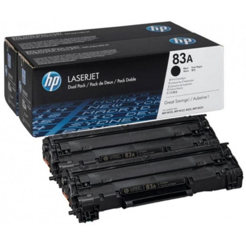 Картридж лазерный HP 83A CF283AF чер. для LJ Pro M201/MFP M125 (2шт/уп)