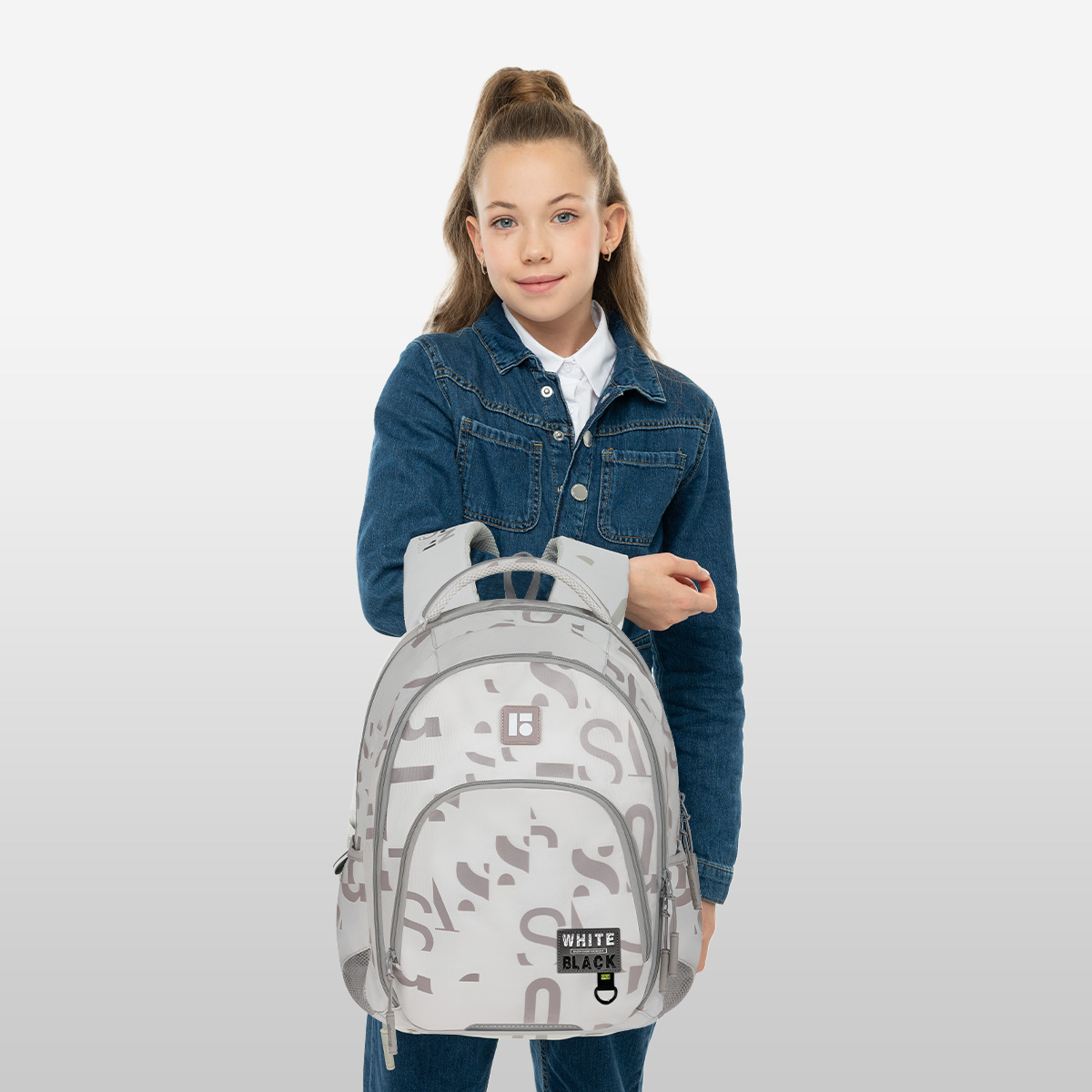 Рюкзак Berlingo ErgoFit «Trendy Beige» 42×30×17см, 2 отделения, 3 кармана, эргономичная спинка