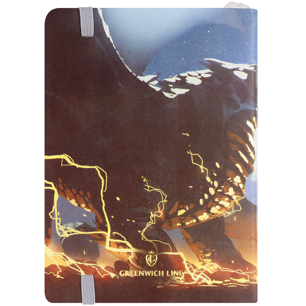Записная книжка А6 80л. ЛАЙТ, кожзам, Greenwich Line «Touch the dragon», с резинкой, тиснение фольгой, блок в клетку