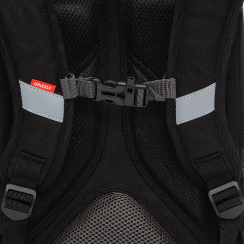 Ранец GRIZZLY анатомическая спинка, облегченный, для мальчиков, SPORT, 37×26х16 см