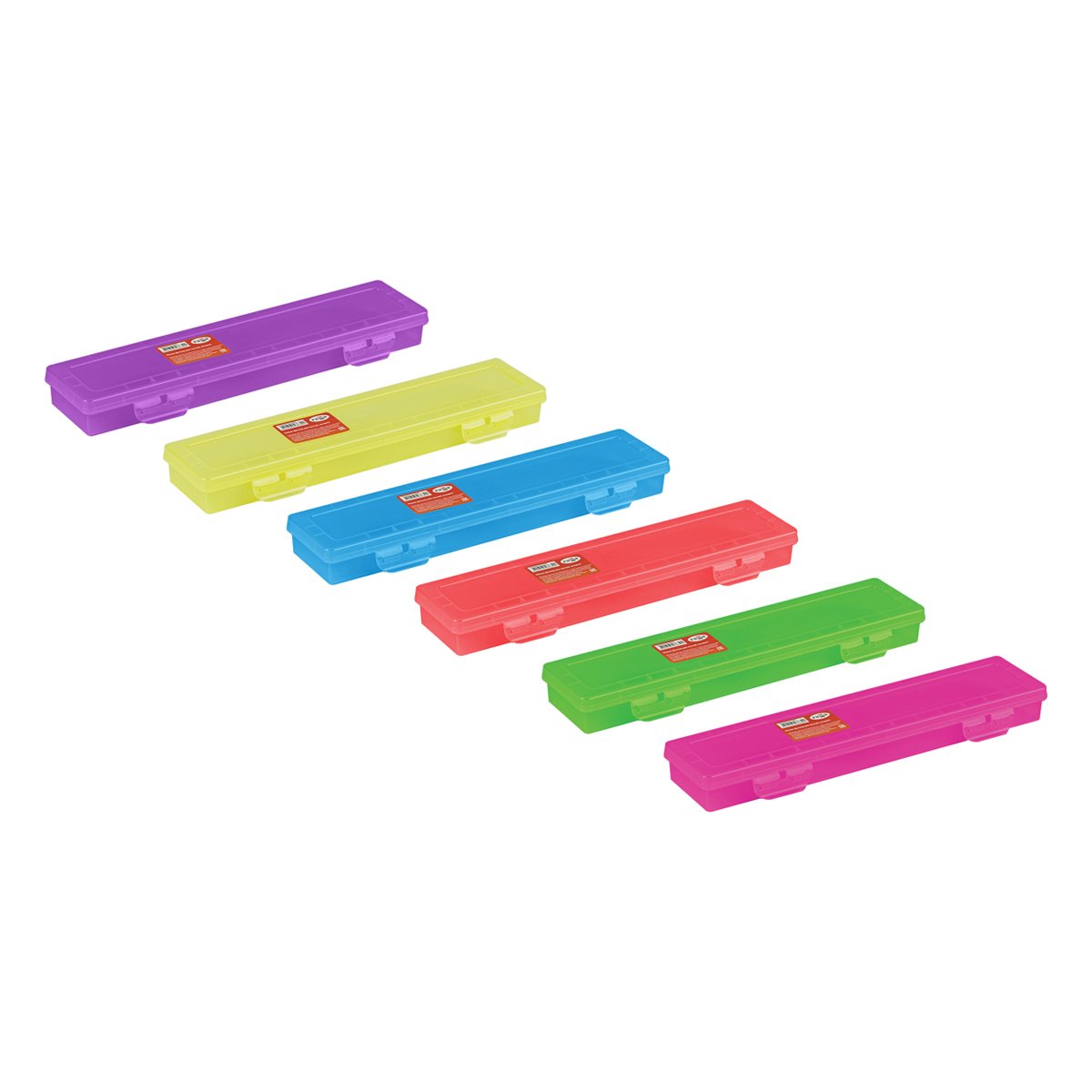 превью Пенал-футляр для кистей Гамма, 350×90×35мм, пластик, ассорти