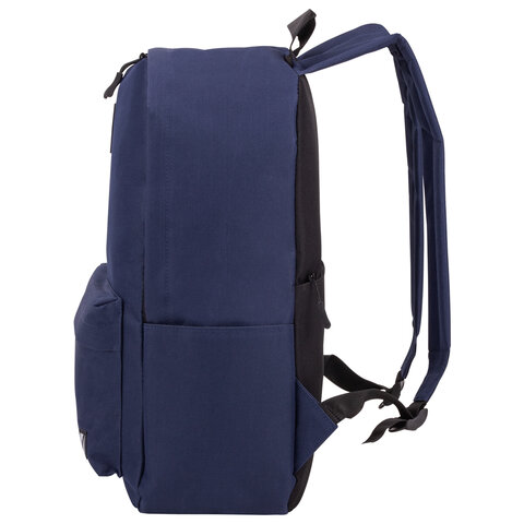 Рюкзак BRAUBERG POSITIVE универсальный, потайной карман, «Dark blue», 42×28х14 см