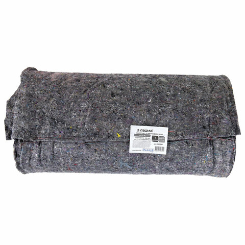 Полотно ХПП холстопрошивное ПЛОТНОЕ серое, 0.75×50 м, 180(±10) г/м2, шаг 2.5 мм, LAIMA Стандарт