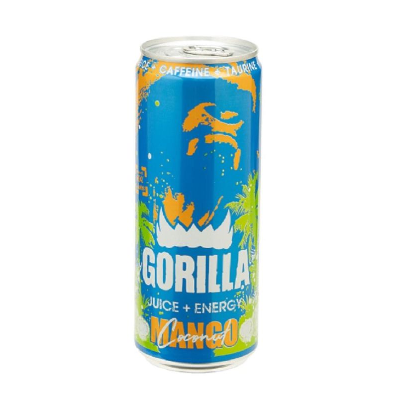 Напиток энергетический Gorilla Mango Coconut безалк тониз ж/б 0.45лх24шт/уп