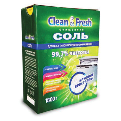 превью Соль от накипи для посудомоечных машин 1.8 кг CLEAN&FRESH