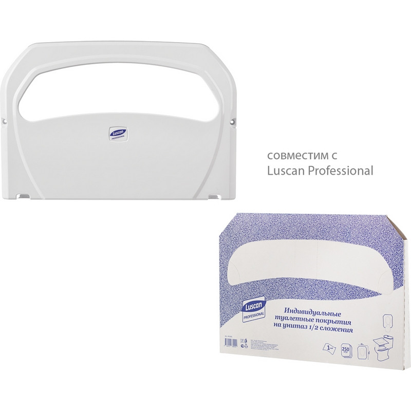 Покрытие для унитаза Luscan Professional 1/2 сложения 250шт/уп