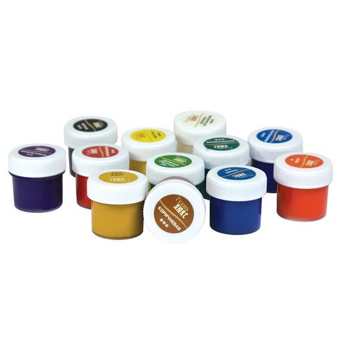 Гуашь художественная ЛУЧ «Люкс», 12 цветов по 20 мл, на гуммиарабике