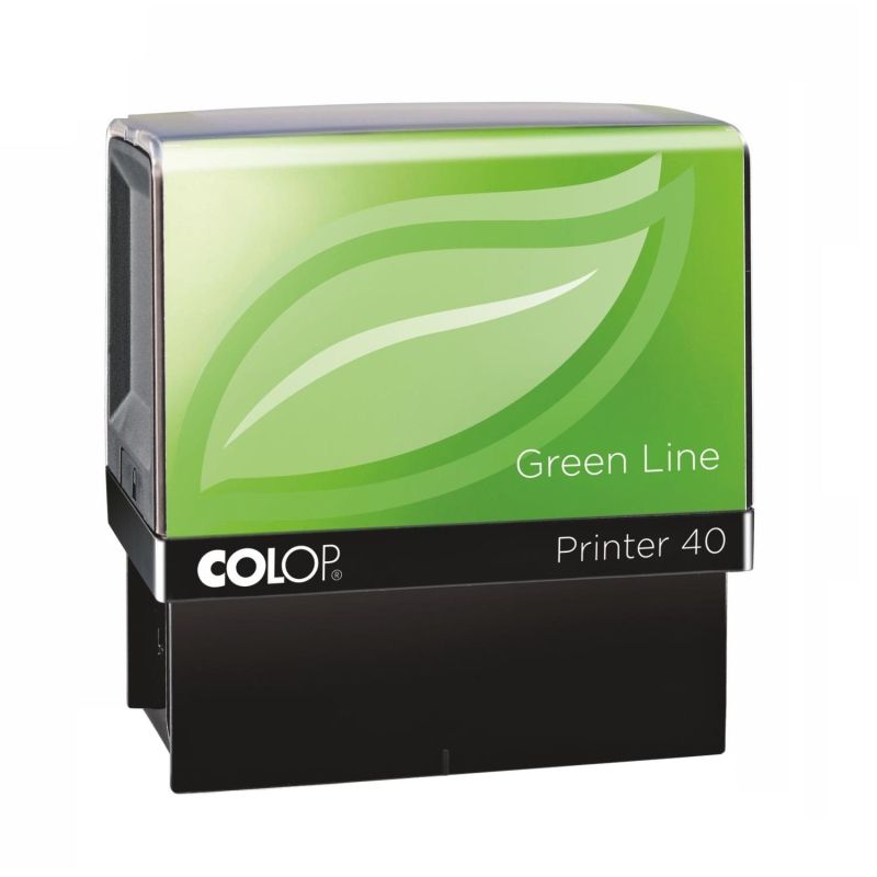 Оснастка для штампов персон. ЭКО Printer 40 Green Line 59×23мм корпус черн