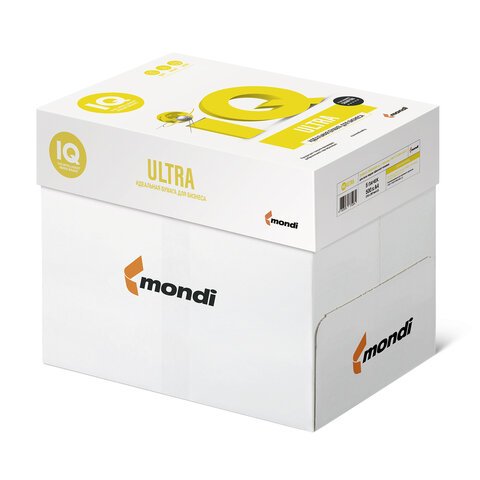 Бумага офисная А4, класс «А», IQ ULTRA, 80 г/м2, 500 л., Mondi, белизна 168% (CIE)