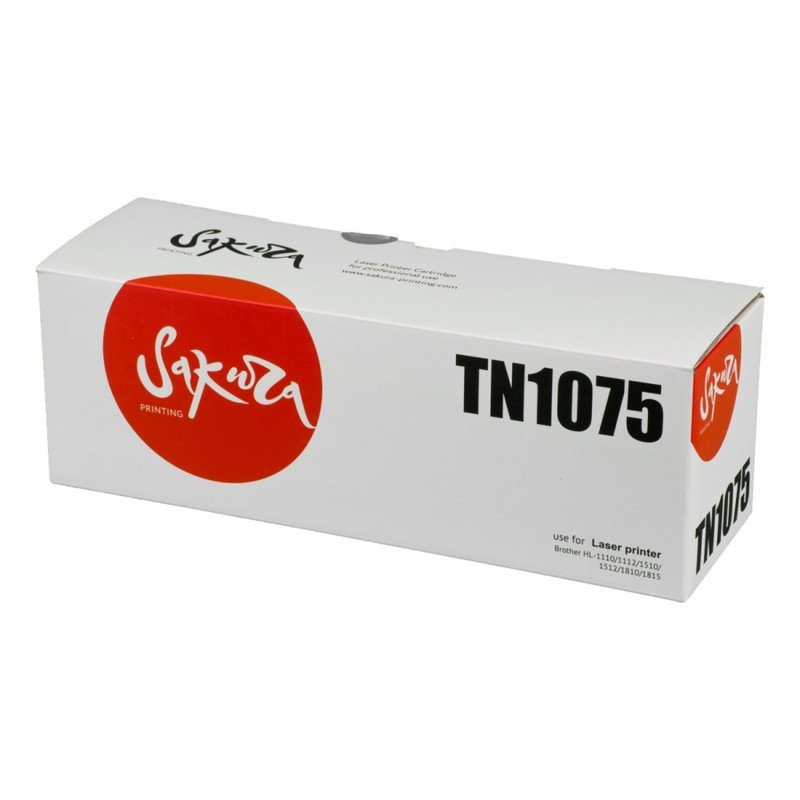 превью Картридж лазерный Sakura TN-1075 для Brother черный совместимый