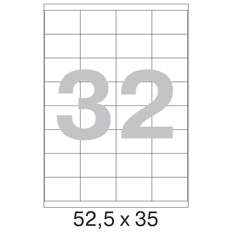 Этикетки самоклеящиеся Promega Label Premium 52.5×35мм 32шт/л А4 (100л/уп)