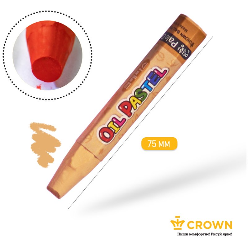 Пастель масляная Crown «ArtStory», 12 цветов, пласт. упак. 