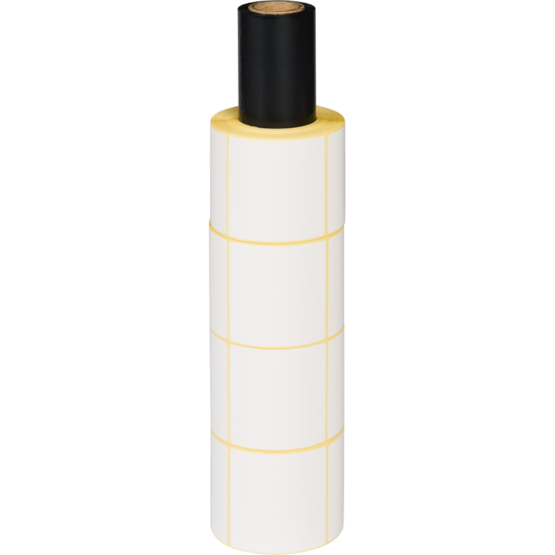 Термотрансферные этикетки ПГЛ 58×60 (4 шт. )+риббон WAX 60×100 в комплекте