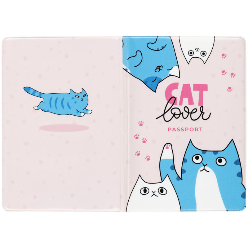 Обложка для паспорта MESHU «Cat Lover», ПВХ, 2 кармана