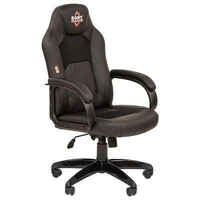 Кресло игровое Easy Chair 686 TPU черное (экокожа/ткань, пластик)