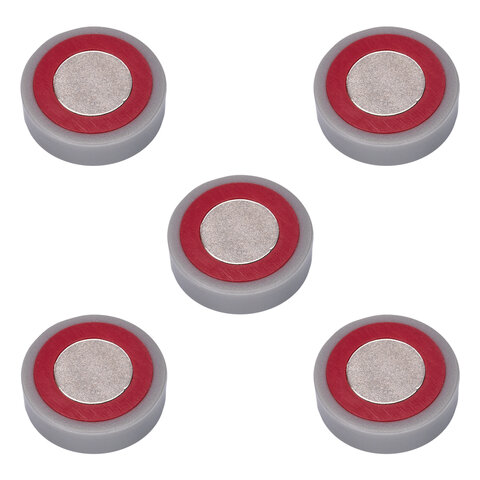 Магниты СУПЕРМОЩНЫЕ НЕОДИМОВЫЕ 30 мм, НАБОР 5 шт., серые, BRAUBERG «HEAVY DUTY»