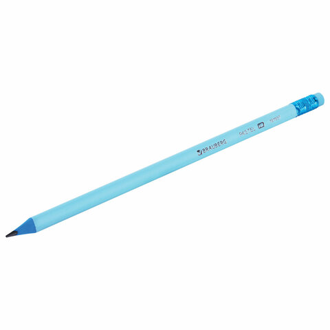 Набор карандашей чернографитных с ластиком BRAUBERG «PASTEL» 12 шт., HB
