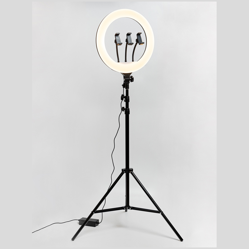 Светильник настольный кольцевой Artstyle TL-603B, 36Вт, LED, диммирование 10 уровней, штатив до 2.1м, USB-порт, блок питания