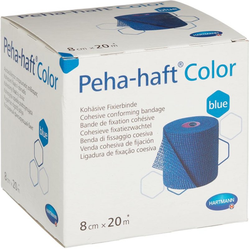 Бинт Peha-haft самофиксирующийся эластичный синий 20 м x 8 см
