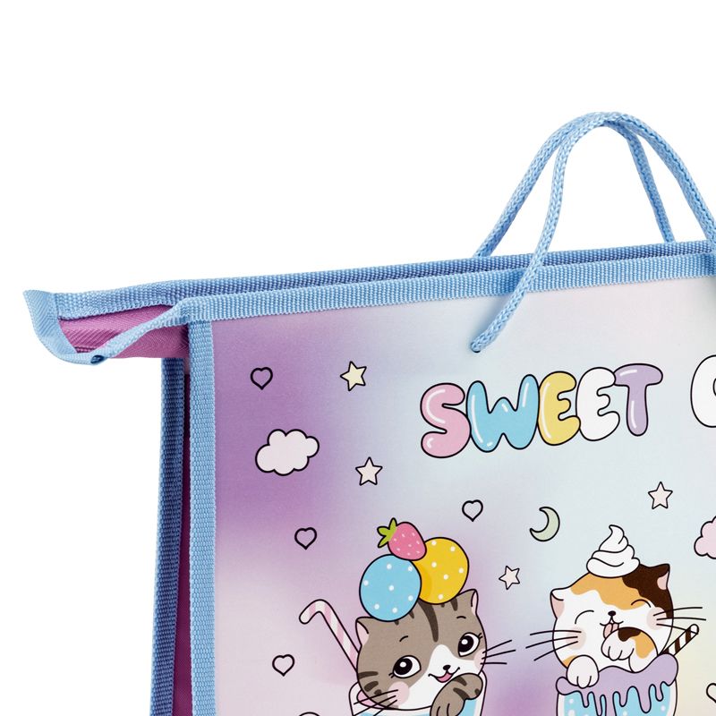 превью Папка с ручками А4 ArtSpace «Sweet cat», пластик, на молнии, 75мм