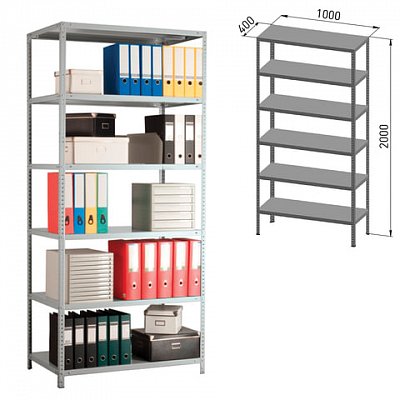 Стеллаж «Практик» MS, 6 полок, 1000x400x2000мм