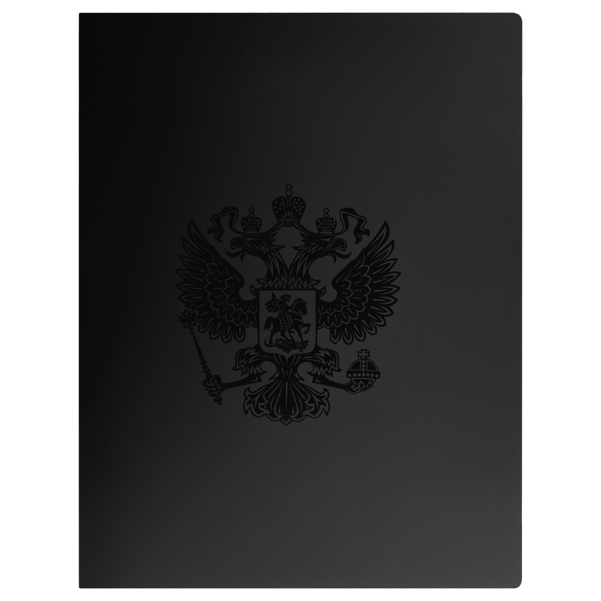 Папка на 2 кольцах СТАММ «Герб» А4, 25мм, 700мкм, пластик, черный