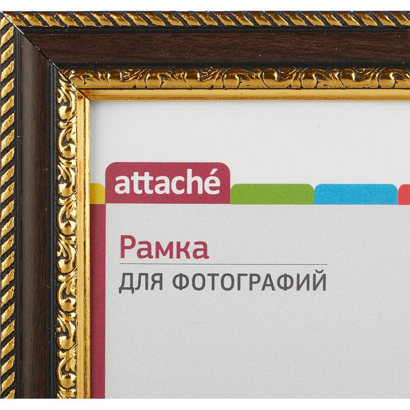 Рамка для фотографий пластиковая Attache 21×30 см темное дерево