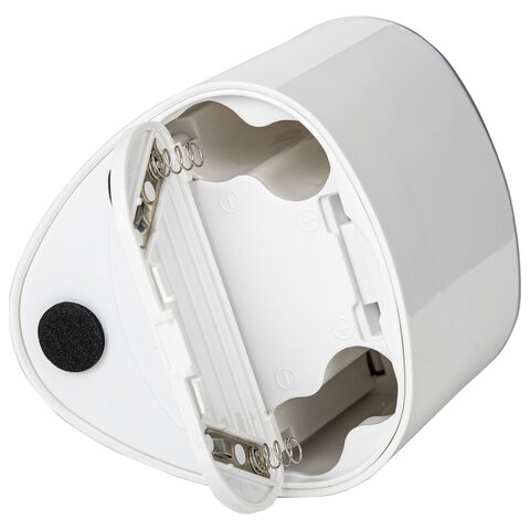 Точилка электрическая BRAUBERG DUAL (для 2 диаметров карандашей! ), 4 батарейки АА, белая