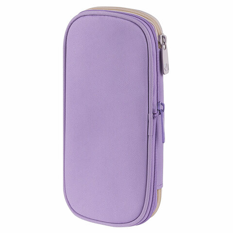Пенал-трансформер BRAUBERG, полиэстер, 22×10х3 см, «Digital lavender»