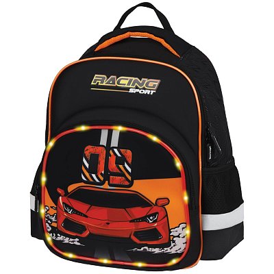 Рюкзак Berlingo Kids «Racing sport» 36×27×12см, 1 отделение, 2 кармана, эргономичная спинка, LED кант