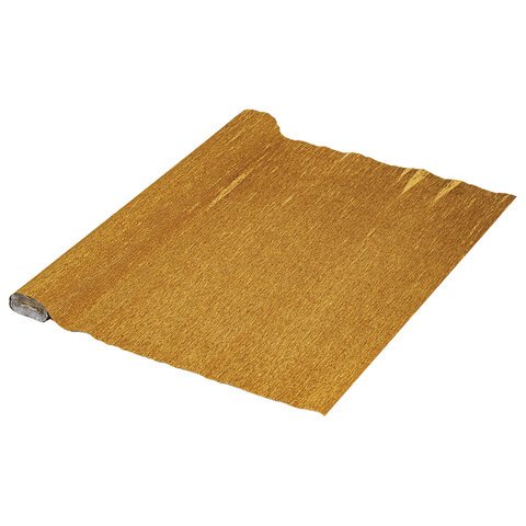 Бумага гофрированная (ИТАЛИЯ) 140 г/м2, античное золото (917), 50×250 см, BRAUBERG FLORE
