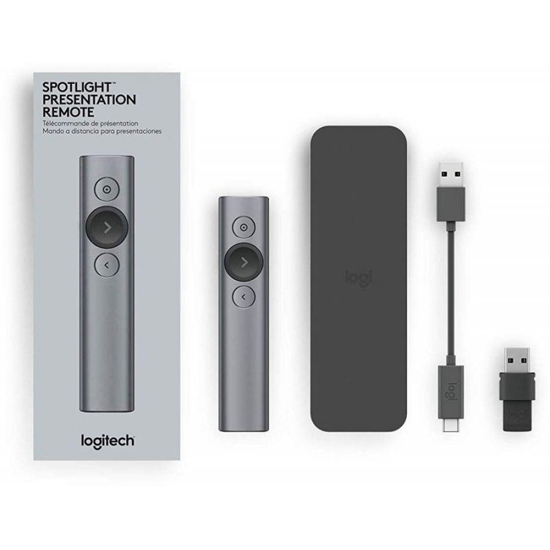 Презентер Logitech Spotlight Radio USB (30м) серый LOGITECH 910-004861