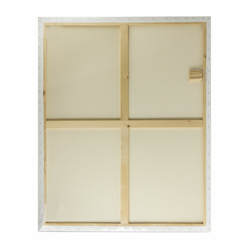 Холст на подрамнике BRAUBERG ART «CLASSIC», 90×120 см, грунтованный, 100% хлопок, крупное зерно