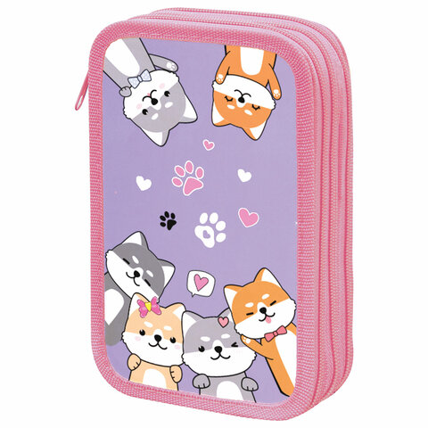 превью Пенал ЮНЛАНДИЯ, 2 отделения, картон с эффектом soft-touch, 19×11 см, «Best fellows»
