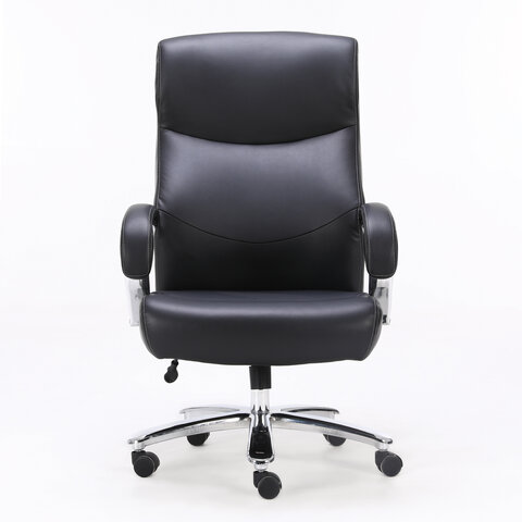 Кресло офисное BRABIX PREMIUM «Total HD-006», НАГРУЗКА до 180 кг, экокожа, хром, черное, 531933