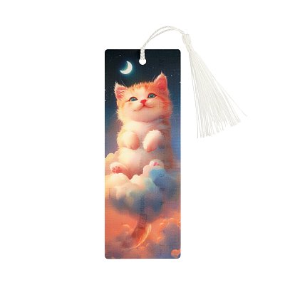 Закладка для книг 3D с линейкой, 150×55мм, ArtSpace «Cute kitten», декоративный шнурок