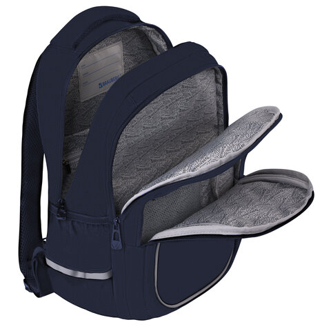 Рюкзак BRAUBERG INTENT, 2 отделения, 4 кармана, «Navy blue», 39×27х14 см