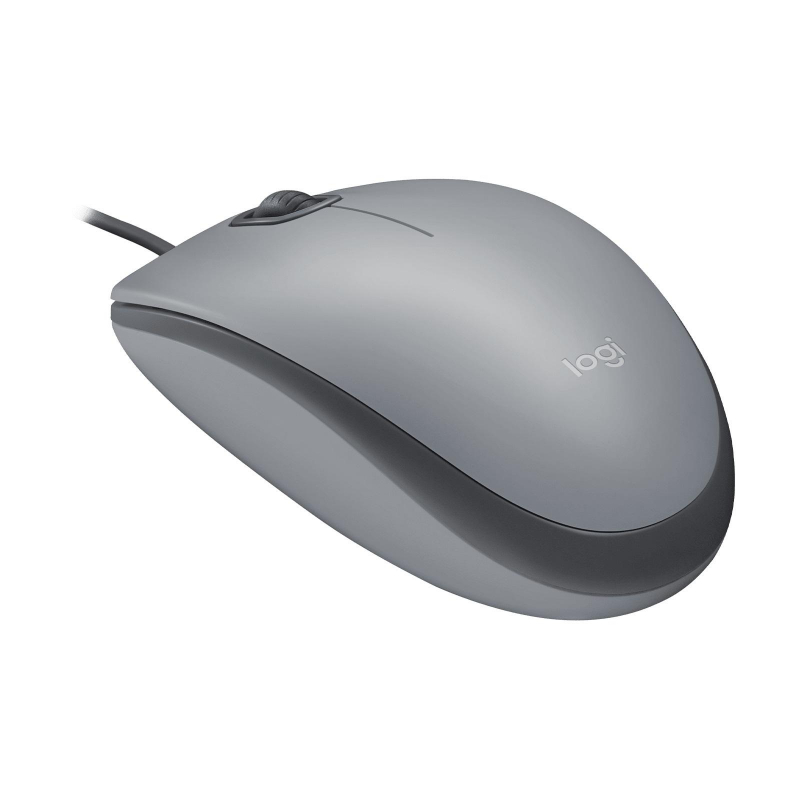 Мышь проводная LOGITECH M110, USB, 2 кнопки+1 колесо-кнопка, оптическая, серая