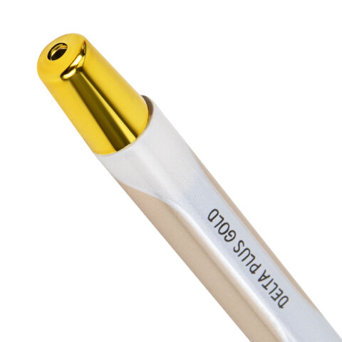 Ручка шариковая масляная с грипом BRAUBERG «Delta Plus Gold», СИНЯЯ, пишущий узел 0.7 мм, линия письма 0.35 мм
