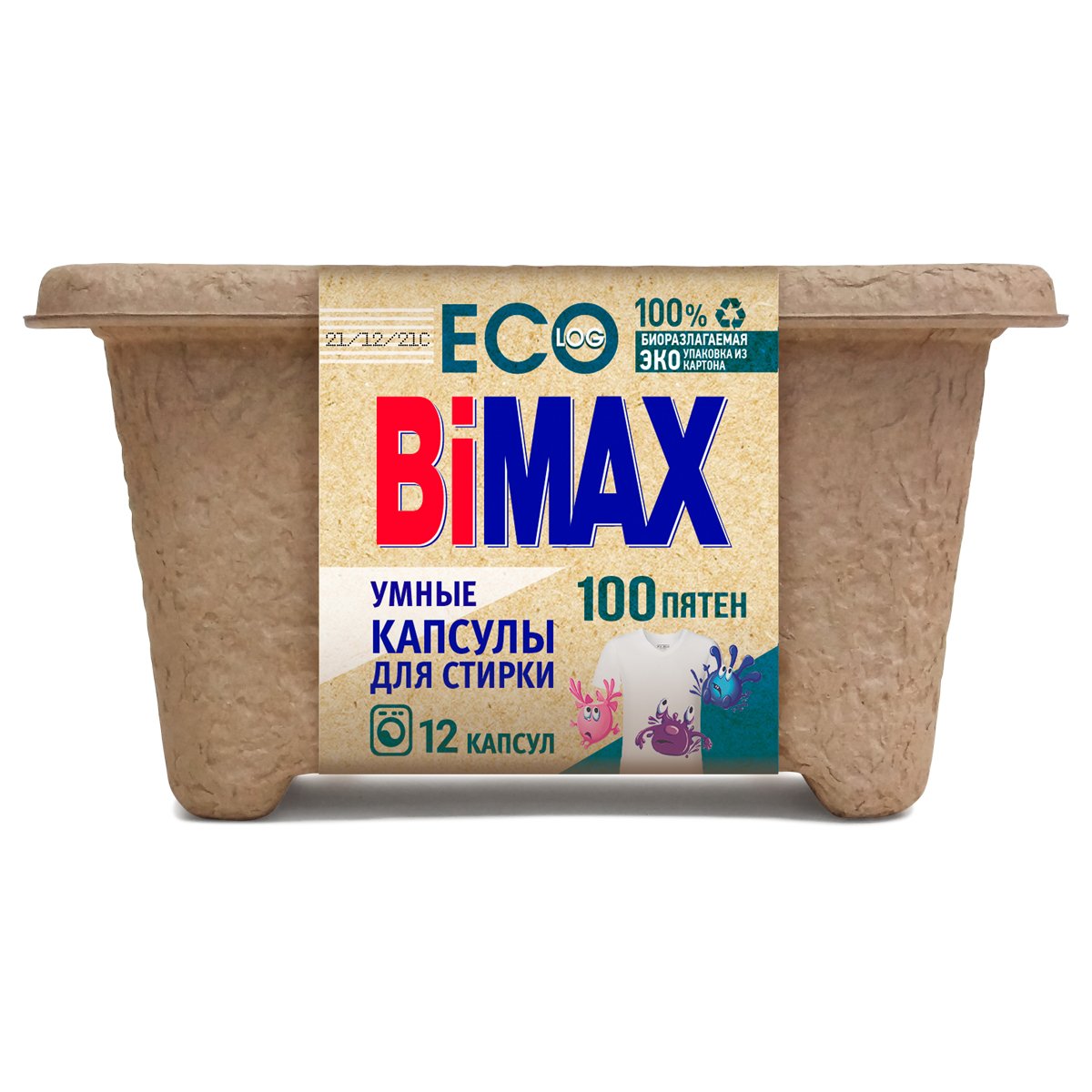 превью Капсулы для машинной стирки BiMax ЭКО «100 пятен», 12шт