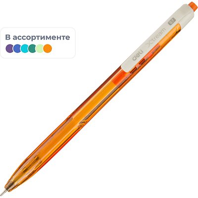 Ручка шариковая автомат. Deli Xtream шар.0.7мм, лин 0.5мм, масл, син, асс