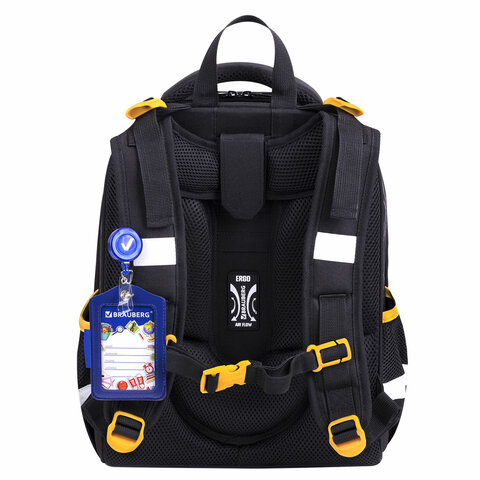 Ранец BRAUBERG PREMIUM, 2 отделения, с брелком, «Venomous spider», 3D панель, 38×29х16 см