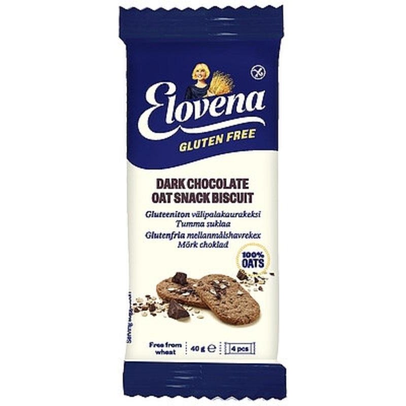 Галеты овсяные Elovena с темным шоколадом без глютена 160 г