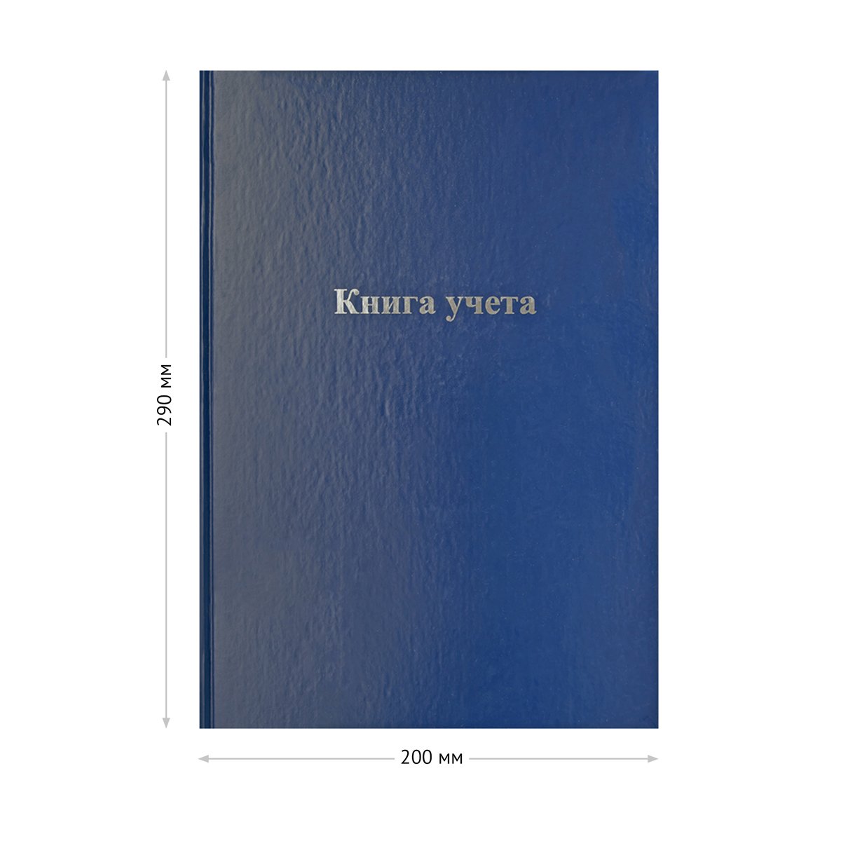 Книга учета OfficeSpace, А4, 144л., клетка, 200×290мм, бумвинил, цвет синий, блок офсетный