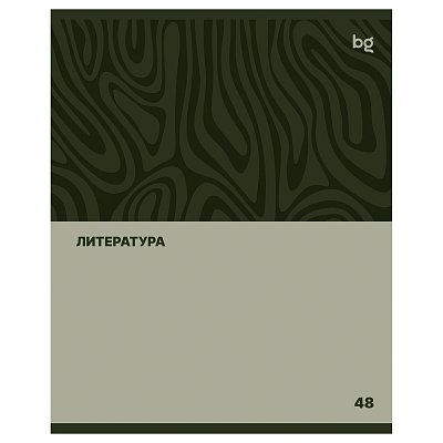 Тетрадь предметная 48л. BG «Single colour» - Литература, эконом